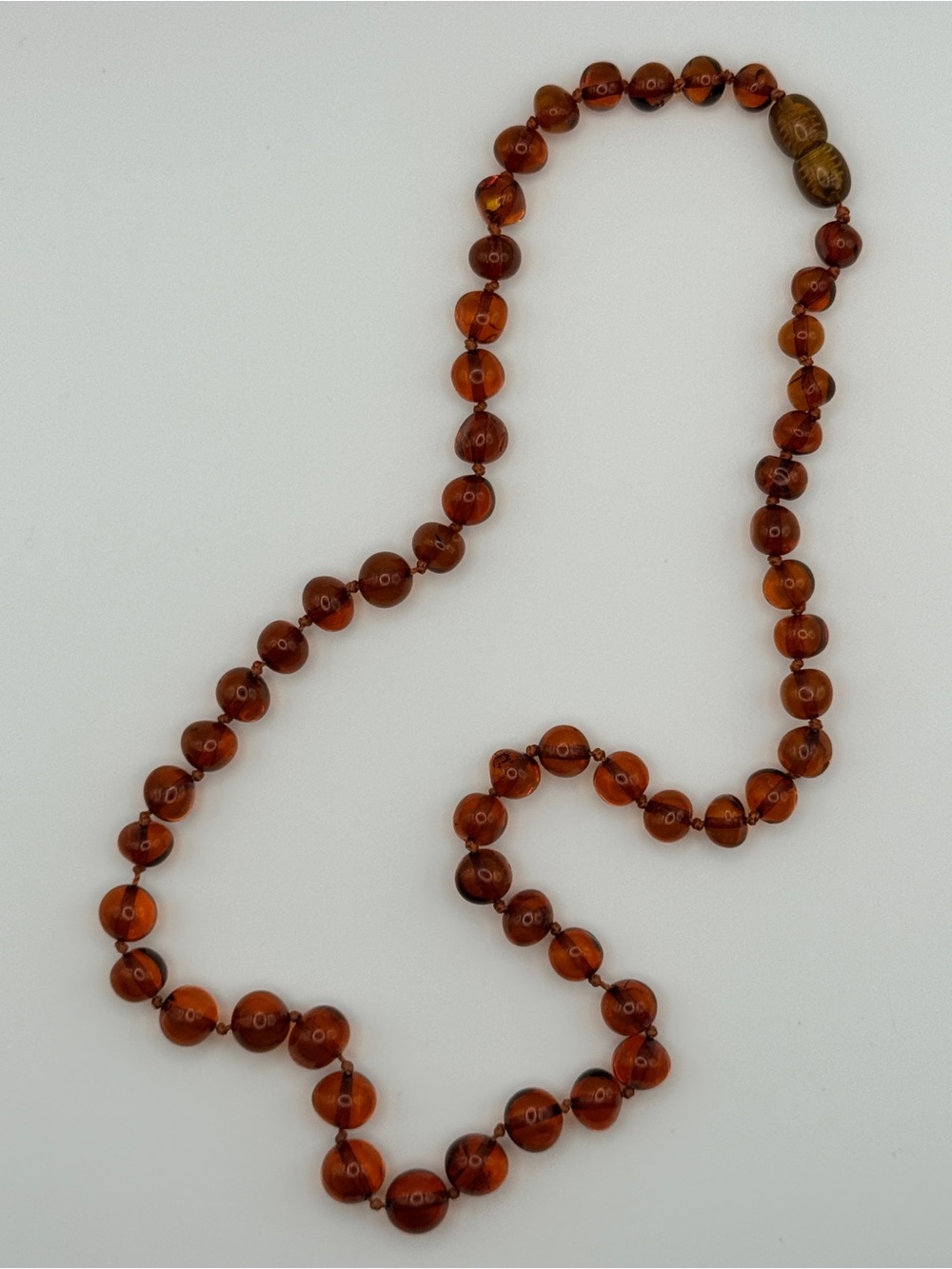 Short Amber Bead Necklace
